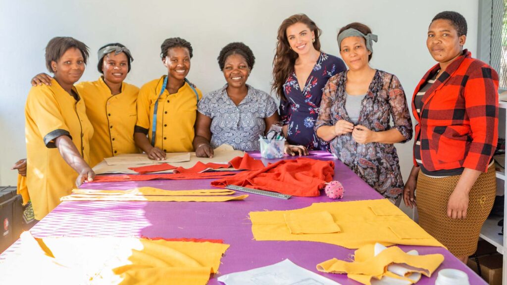 women at the sewing workshop