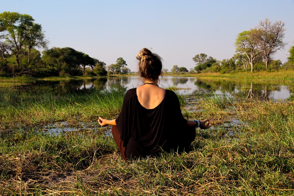 person meditating