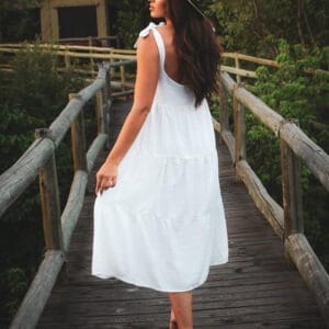 African Monarch Lodges Daisy Dress Vanilla