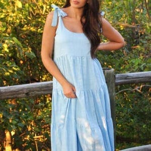 African Monarch Lodges Daisy Dress Sky