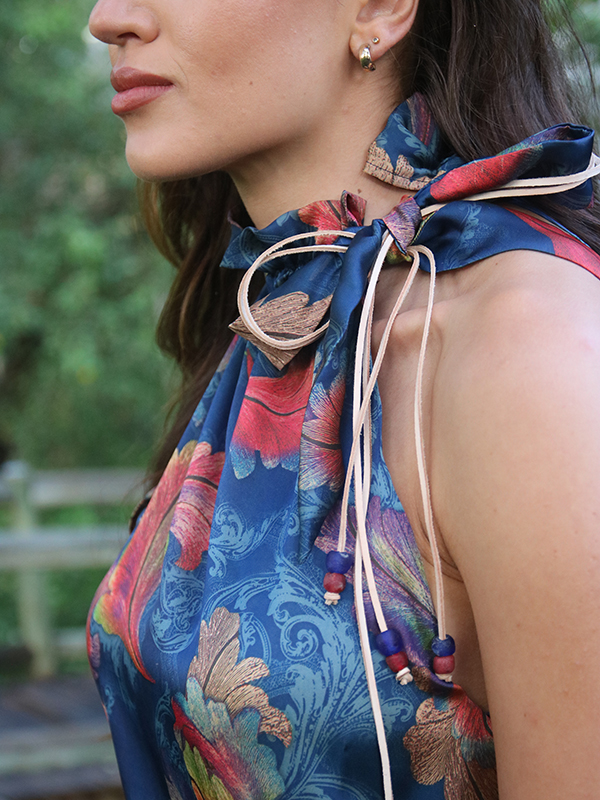 African Monarch Lodges Cobalt Honey Dress