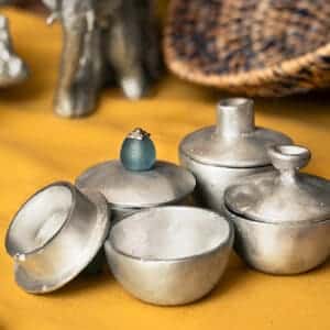 African Monarch Lodges Sijwa Boutique Aluminium Butter Dish